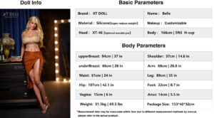 Belle – Silicone 166cm 65.35 I-CUP 31.5kg 69.45lbs Sex Doll Big Boobs Cute Sex Doll XTD-S166-0007 22