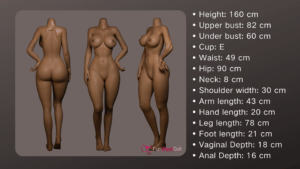 Chloe – Silicone 160cm 62.99 F-CUP 36kg 79.37lbs Sex Doll Big Booty Anime Japanese Sex Doll FWD-S160-0010 29