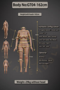 GT04 – Silicone 162cm 63.78 E-CUP 29kg 63.93lbs Sex Doll Bubble Butt Cute Sex Doll GTD-S162-0012 7