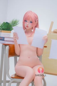 – Hybrid 152cm 59.84 A-CUP 31kg 68.34lbs Sex Doll Small Breast Anime Japanese Sex Doll SHE-M152-0134 2
