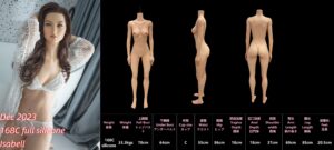 Isabell – Silicone 168cm 66.14 C-CUP 33.3kg 73.41lbs Sex Doll Big Booty Cute Sex Doll JSD-S168-0002 64