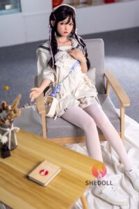 Luoxiaoyi – Silicone 148cm 58.27 D-CUP 34kg 74.96lbs Sex Doll Big Booty Anime Japanese Sex Doll SHE-S148-0002 2