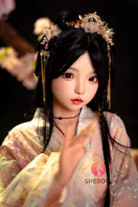 Luoxiaoyi – Silicone 148cm 58.27 D-CUP 34kg 74.96lbs Sex Doll Big Booty Cute Chinese Sex Doll SHE-S148-0059 2