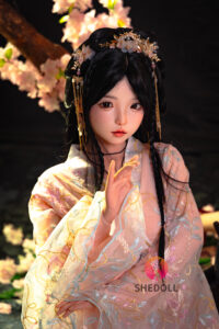 Luoxiaoyi – Silicone 148cm 58.27 D-CUP 34kg 74.96lbs Sex Doll Big Booty Cute Chinese Sex Doll SHE-S148-0059 4