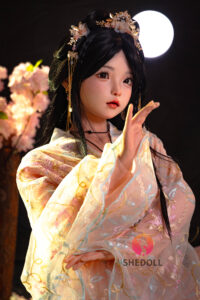 Luoxiaoyi – Silicone 148cm 58.27 D-CUP 34kg 74.96lbs Sex Doll Big Booty Cute Chinese Sex Doll SHE-S148-0059 5