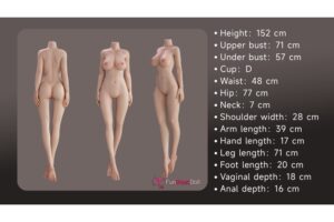 Nika – Silicone 152cm 59.84 C-CUP 33kg 72.75lbs Sex Doll Big Booty Anime Asian Sex Doll FWD-S152-0053 38