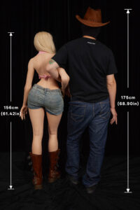 Rhea – Silicone 156cm 61.42 F-CUP 27kg 59.52lbs Sex Doll Big Booty Anime American Sex Doll CLM-S156-0088 2
