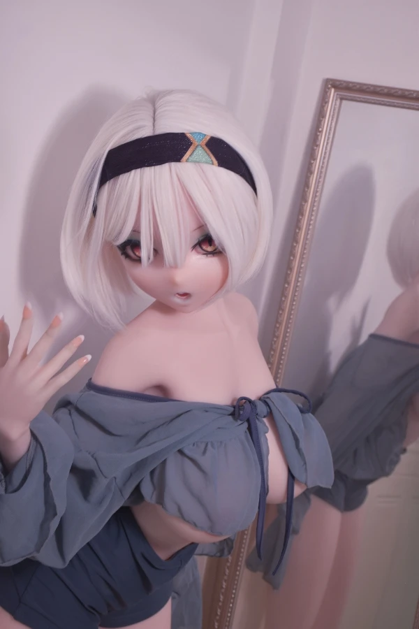 Silver Short Hair Big Breast Anime Sex Doll Sakura Tsubasa 148cm