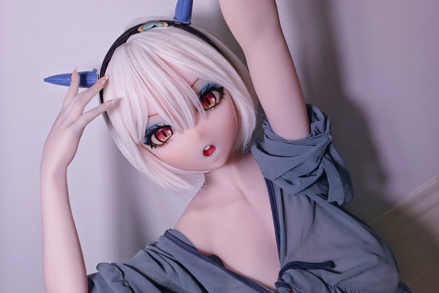 Silver Short Hair Big Breast Anime Sex Doll Sakura Tsubasa 148cm