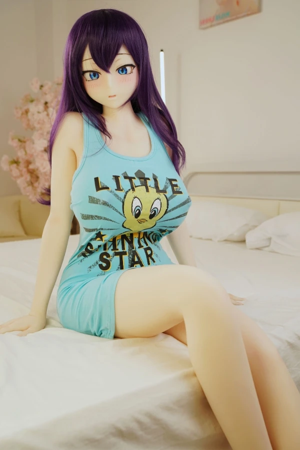 STPE Purple Hair Anime Sex Doll BBW Sex Doll Akane 150cm