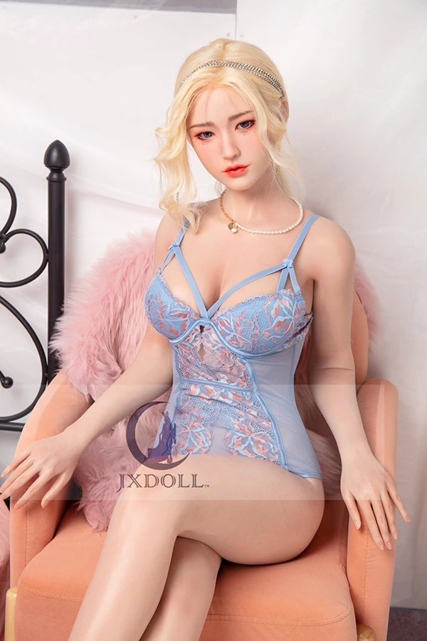 ▶ Free 2nd Head, Tall Blonde Korean Sex Doll Sylvie 170cm (Silicone Head Hair Transplant)