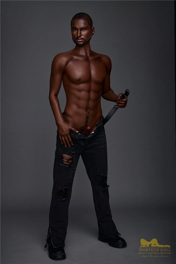Real Life Sexy African Black Skin Male Sex Doll Kevin 170cm