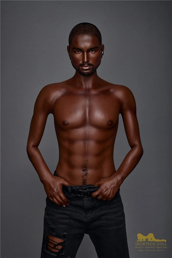 Real Life Sexy African Black Skin Male Sex Doll Kevin 170cm