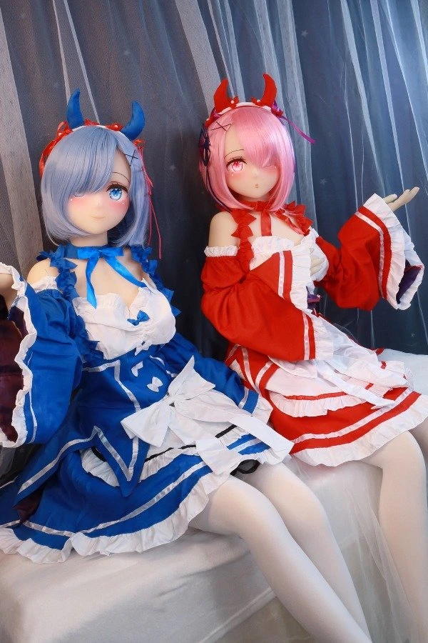 Pink Hair Anime Re Zero Sex Doll Ram 145cm