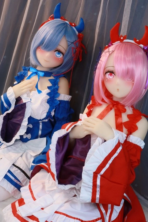 Pink Hair Anime Re Zero Sex Doll Ram 145cm