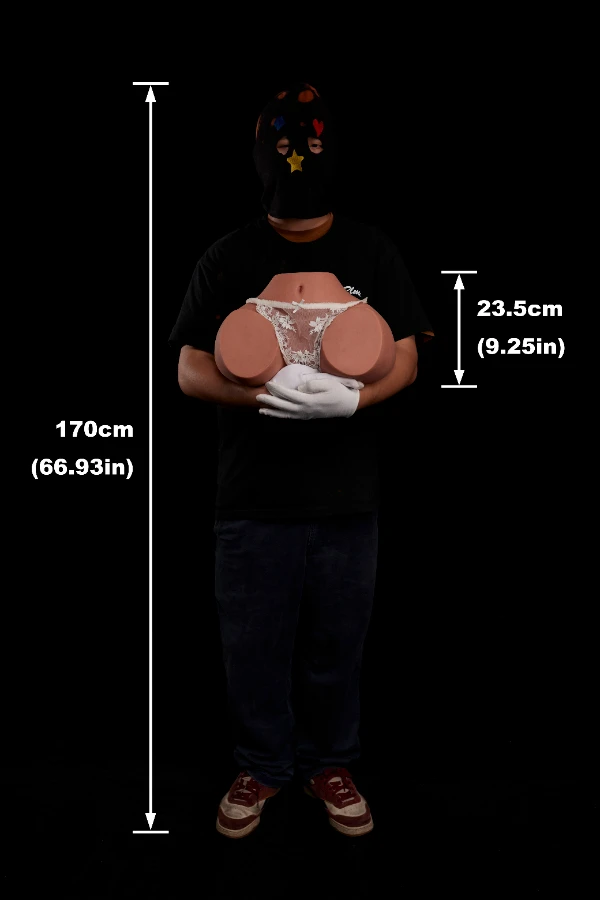 Black Silicone Sex Doll Butt Torso