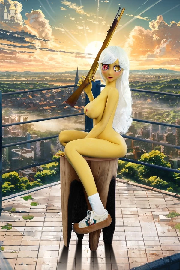 Yellow Skinned Anime Sex Doll Melody 160cm (Non-Removable Head)