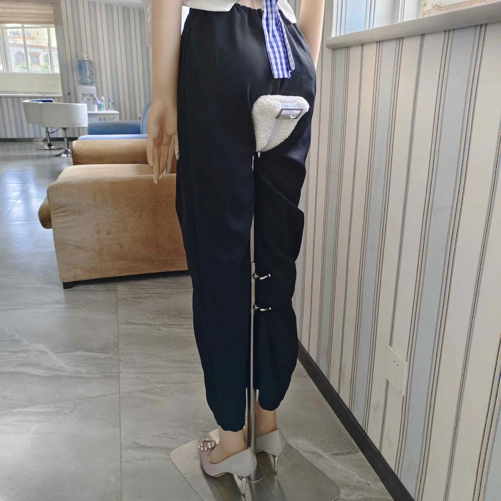 Crotch and Waist Double Stand With Wheels