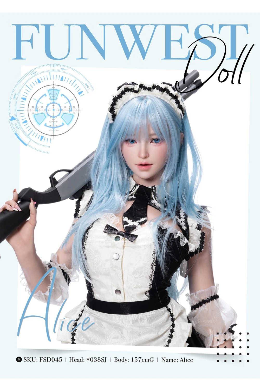 157cm G Cup Cute Anime Silicone Sex Doll Alice (Movable Jaw With Oral Structure)