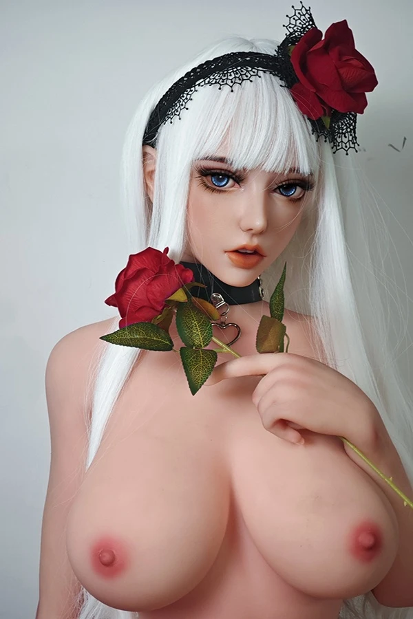 Silver Long Hair Anime Manga Silicone Sex Doll Maggie 150cm