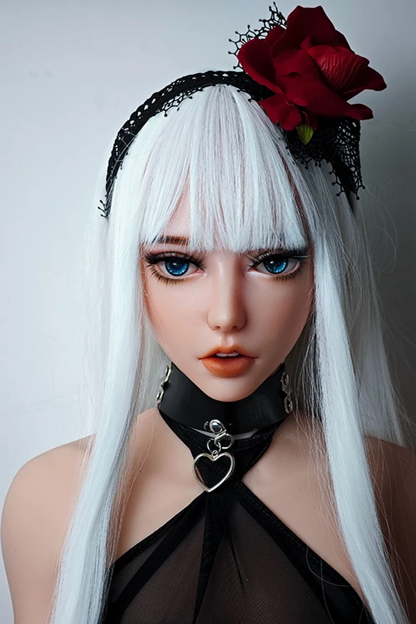 Silver Long Hair Anime Manga Silicone Sex Doll Maggie 150cm