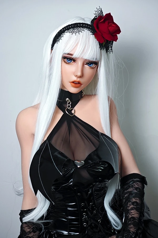 Silver Long Hair Anime Manga Silicone Sex Doll Maggie 150cm