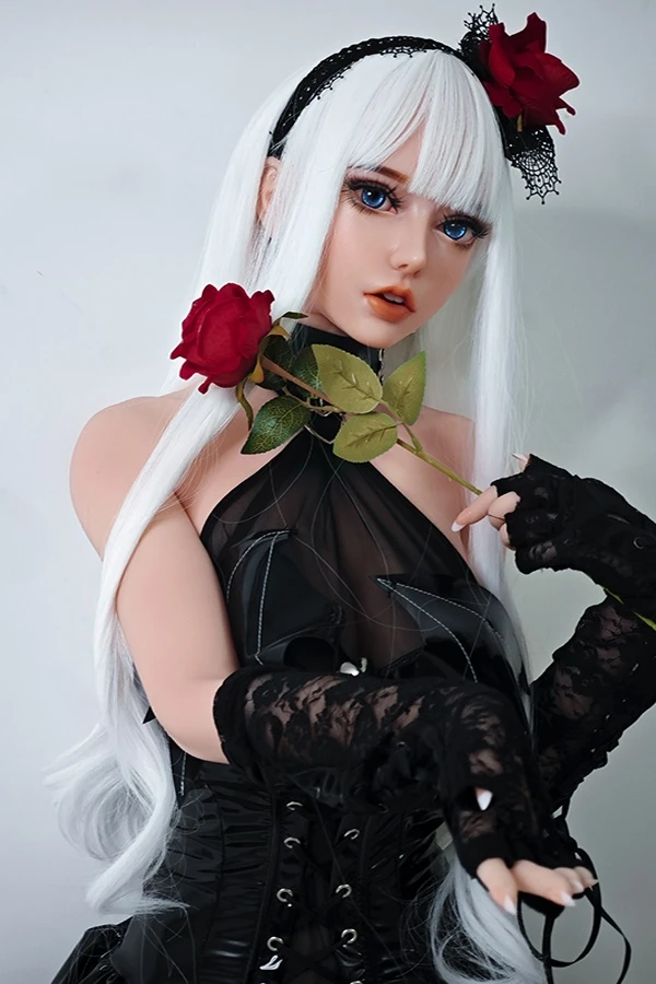 Silver Long Hair Anime Manga Silicone Sex Doll Maggie 150cm
