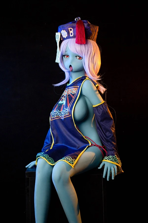 Cute Blue Skin Tone Zombie Sex Doll Kira 145cm