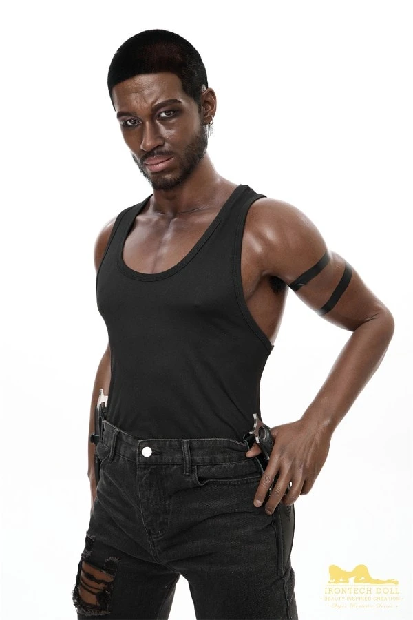 Black Boy Male Silicone Sex Doll Jack 176cm