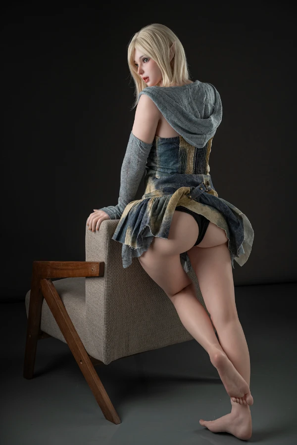 Cute Small Breasted, Big Booty Blonde Elf Silicone Sex Doll Grace 160cm