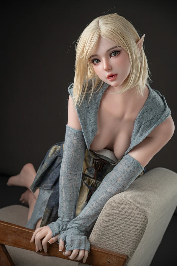 Cute Small Breasted, Big Booty Blonde Elf Silicone Sex Doll Grace 160cm