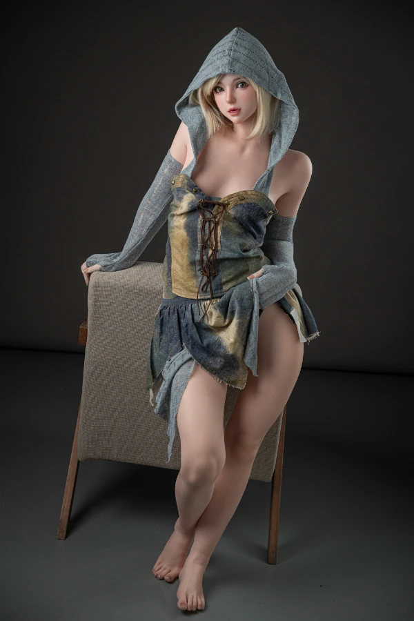 Cute Small Breasted, Big Booty Blonde Elf Silicone Sex Doll Grace 160cm