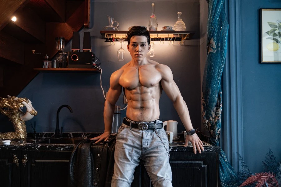 Lifelike Tall Asian Silicone Male Sex Doll Hogan 180cm