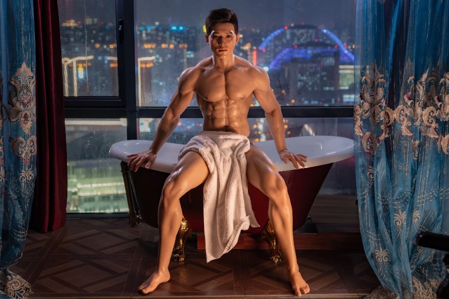 Lifelike Tall Asian Silicone Male Sex Doll Hogan 180cm