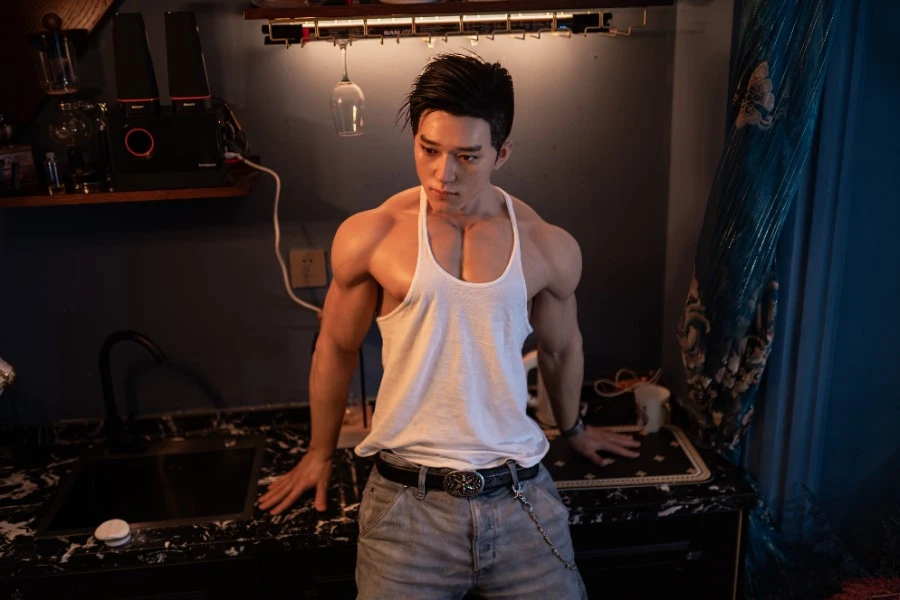 Lifelike Tall Asian Silicone Male Sex Doll Hogan 180cm