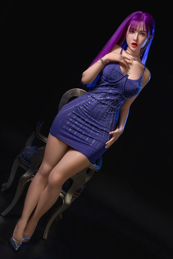 Purple Hair Big Butt Silicone Sex Doll Daphne 165cm (Movable Jaw With Oral Structure)