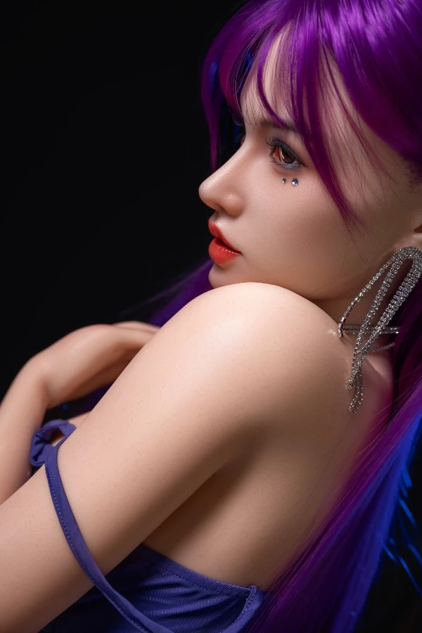 Purple Hair Big Butt Silicone Sex Doll Daphne 165cm (Movable Jaw With Oral Structure)
