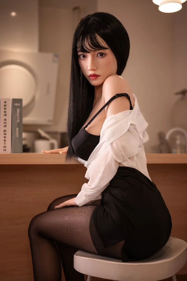 Brunette Asian Full Silicone Sex Doll Elodie 158cm (Movable Jaw With Oral Structure)