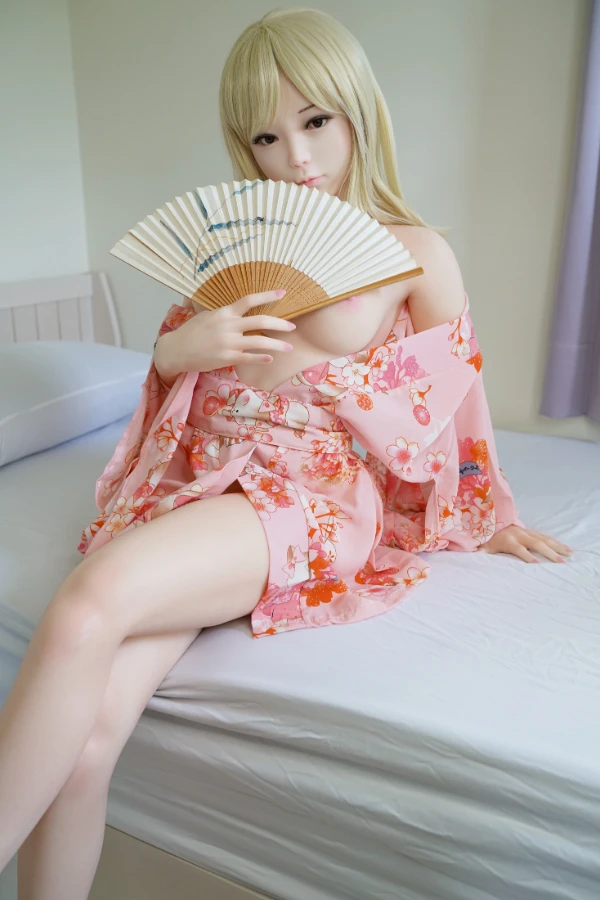 Cute Blonde Silicone Sex Doll Akira 150cm (Seamless Head and Body Design)
