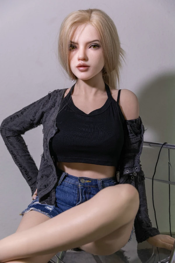 High End Silicone Blonde Sex Doll Vanya 166cm