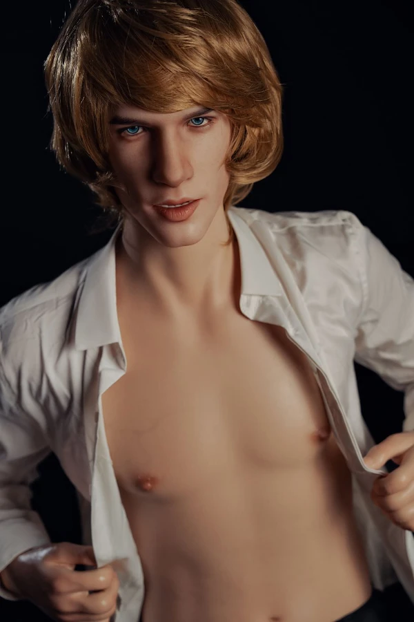 Handsome Elegant Blonde Silicone Male Sex Doll Richard 175cm (Movable Jaw With Oral Structure)