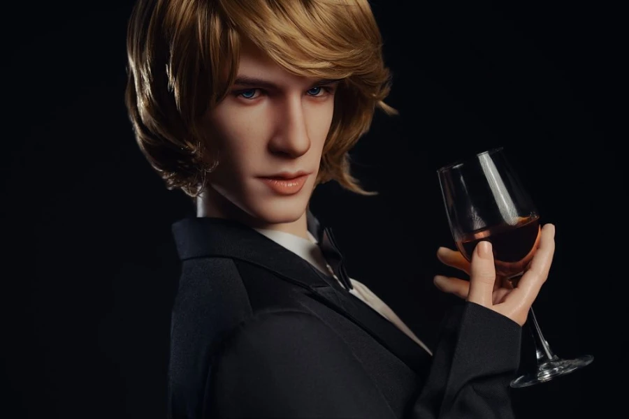 Handsome Elegant Blonde Silicone Male Sex Doll Richard 175cm (Movable Jaw With Oral Structure)
