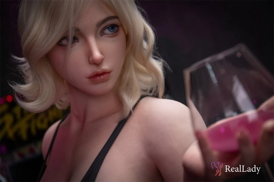 Blonde Curly Hair Tall Sex Doll Kaia 170cm