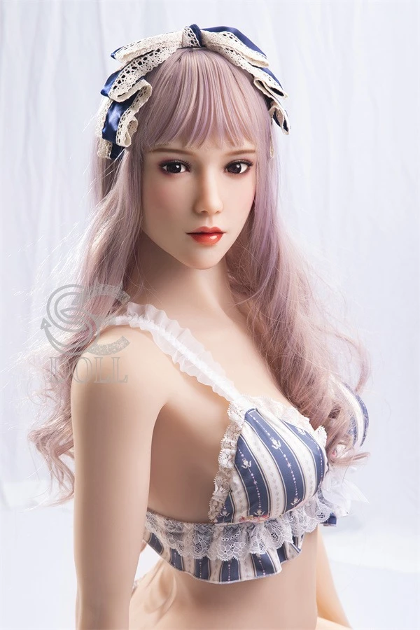 Lifelike Pink Long Hair Sex Doll Arianna 163cm