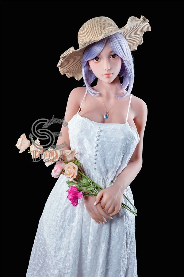Lifelike Pretty Purple Hair Sex Doll Natsuki 161cm