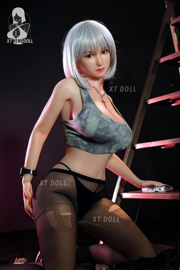 160cm G-cup White Hair Big Boobs Sex Doll Lola