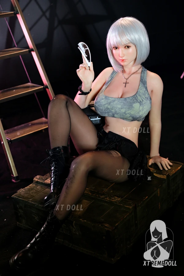 160cm G-cup White Hair Big Boobs Sex Doll Lola