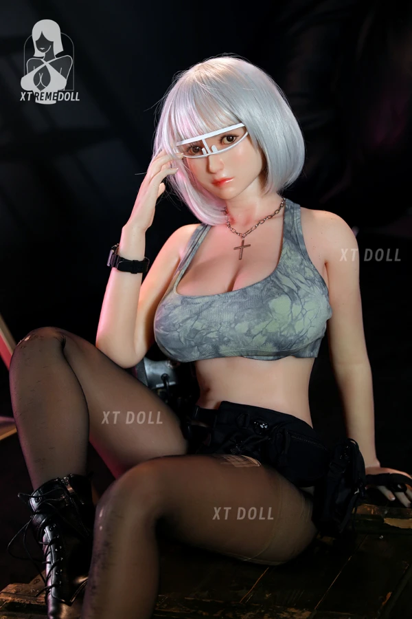 160cm G-cup White Hair Big Boobs Sex Doll Lola