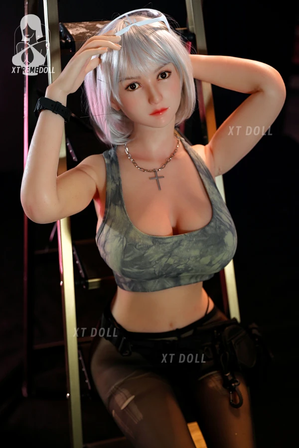 160cm G-cup White Hair Big Boobs Sex Doll Lola