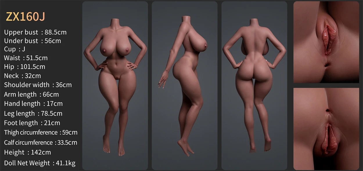 【Best Value Sex Doll $1500-$2500】Zelex SLE Series, 160cm/5ft3 Silicone Sex Doll, Head ZXE217, Movable Jaw